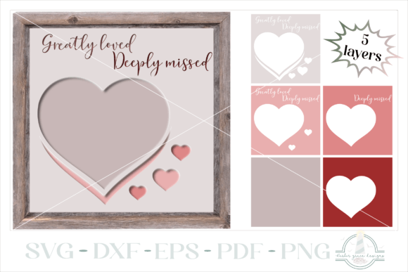 3D Memorial Picture Shadowbox Frame SVG: A Thoughtful Graphic for Crafts and Graphics