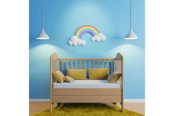 3D Papercraft Rainbow: A Vibrant SVG Centerpiece for Creative Marketing