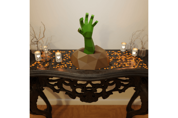 3D Papercraft Spooky Hand Emerging