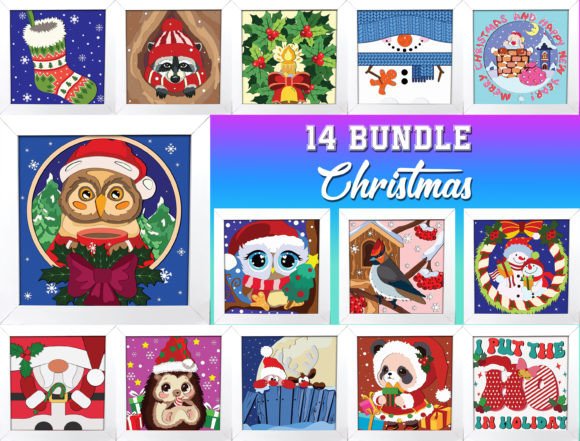 Bundle Christmas 3D SVG Shadow Box Review