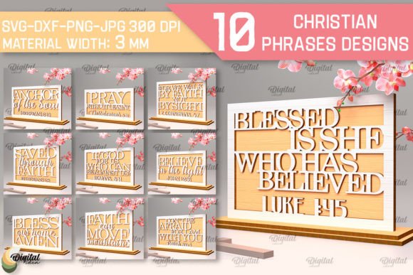 Christian Phrases SVG Bundle for Real-World Embroidery Projects