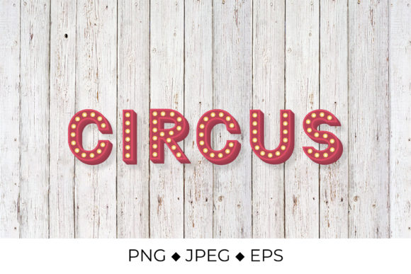 Circus 3D Lettering: A Bold Graphic for Themed Design Projects