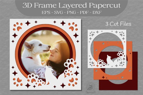Dog 3D SVG Shadow Box: A Layered Design Asset for Creative Projects