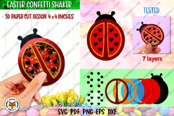 Ladybug Confetti Shaker 3D SVG: A Vibrant Shape for Creative Campaigns