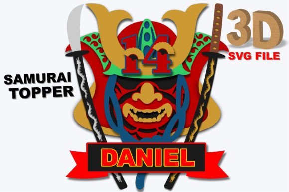 Samurai Topper 3D SVG: A Unique Graphic Design Asset for Branding