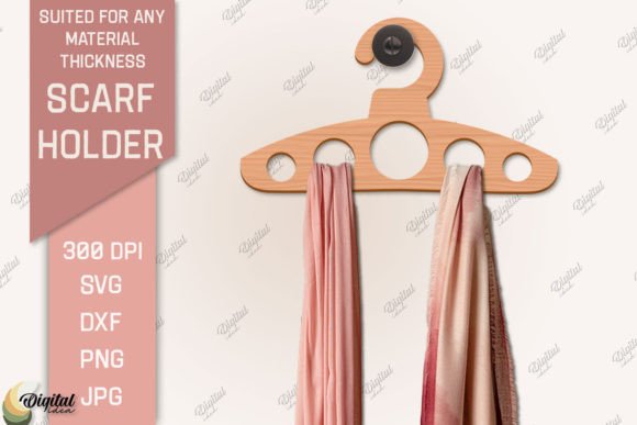 Scarf Holder SVG: A Laser-Cut Wall Decor Asset for Content Creators